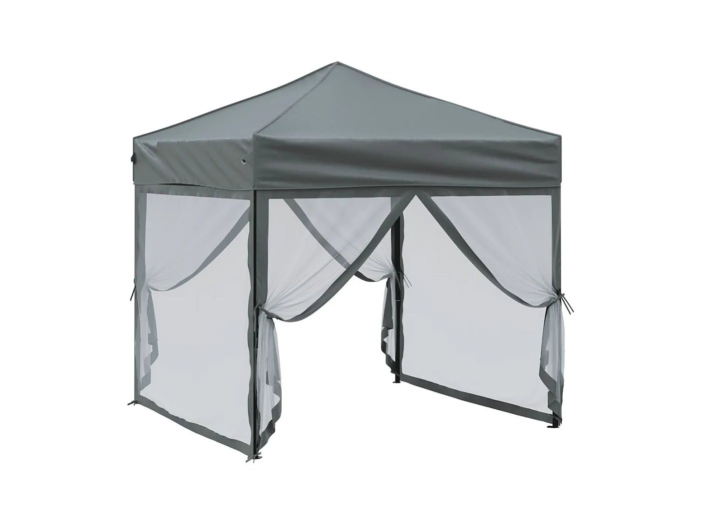 Carpa de recepción plegable con paredes Antracita 2x2 m