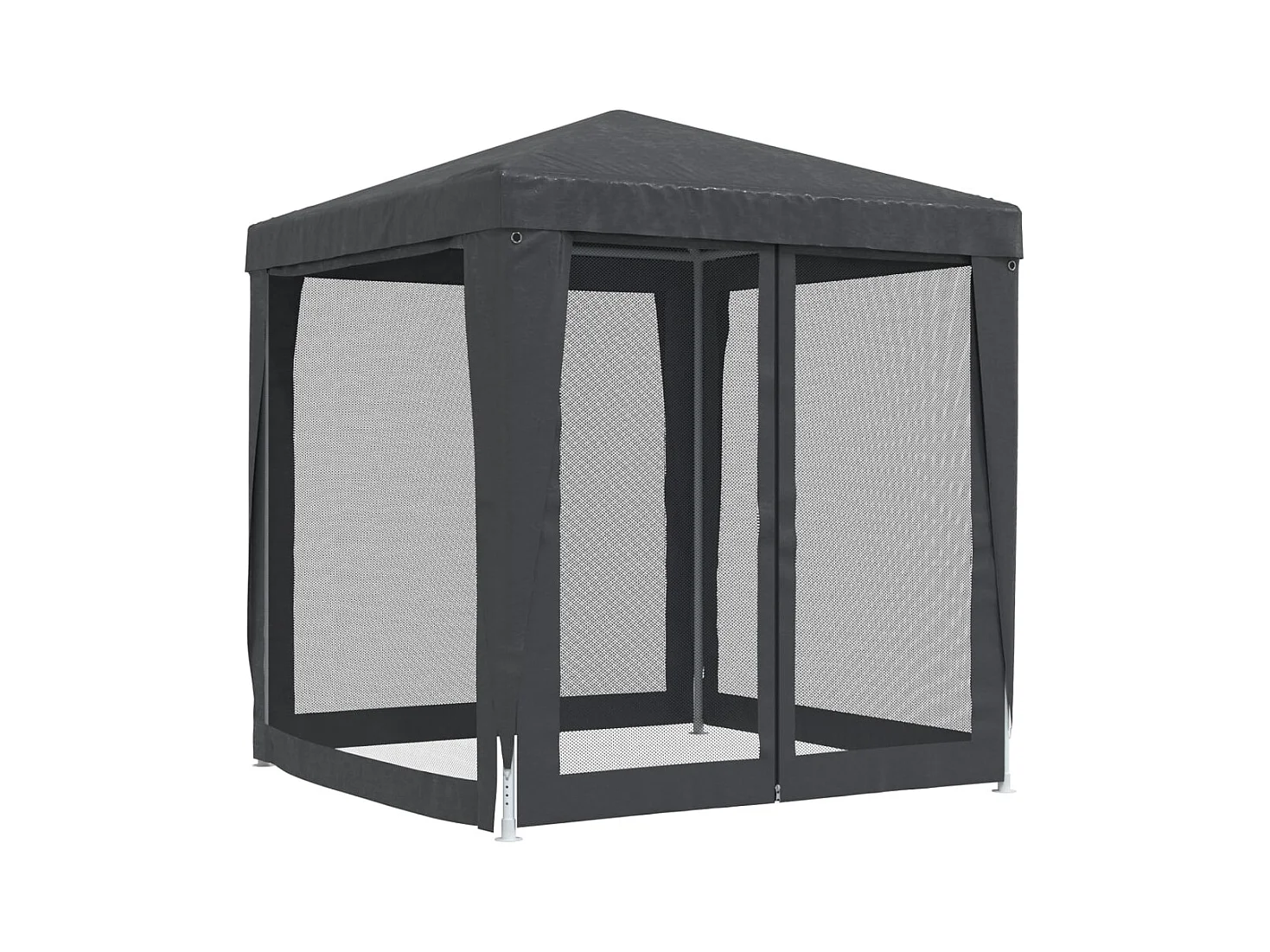 Carpa para fiestas con 4 paredes laterales de malla Antracita 2x2m