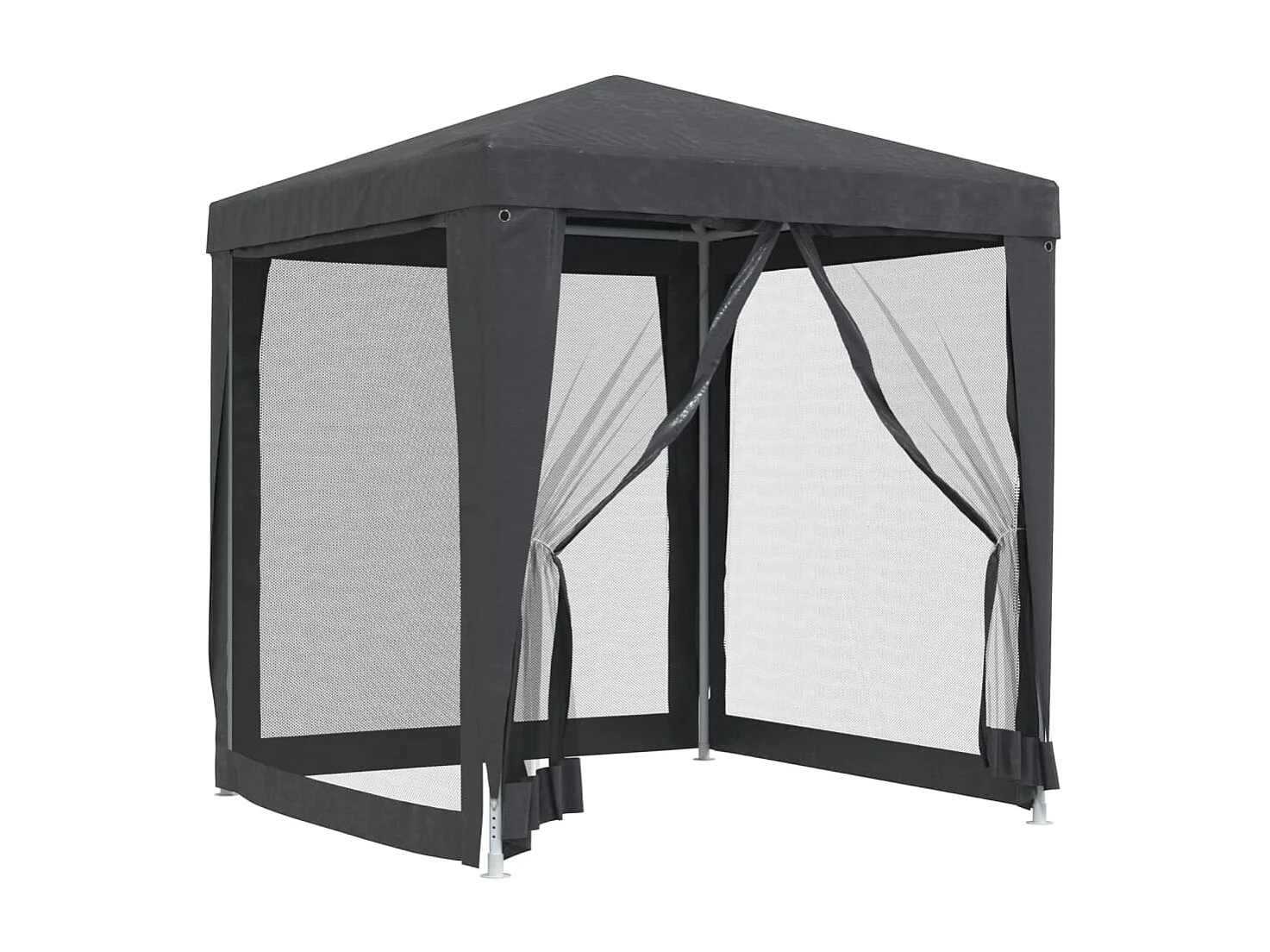 Carpa para fiestas con 4 paredes laterales de malla Antracita 2x2m