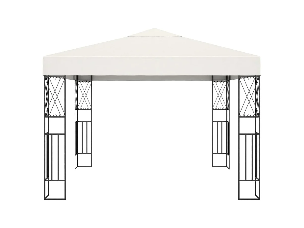3x3 m crèmekleurige stoffen prieel