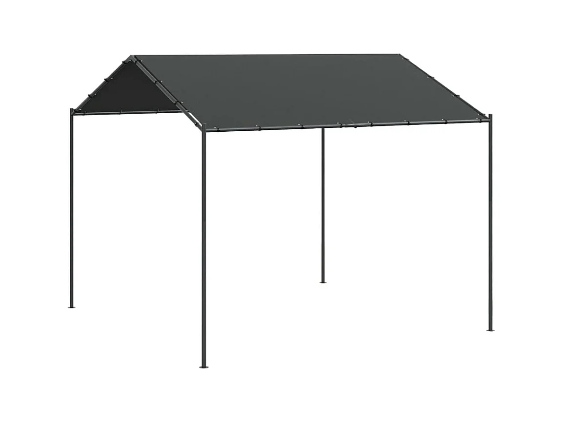 Toldo carpa antracita 3x3 m acero y tela