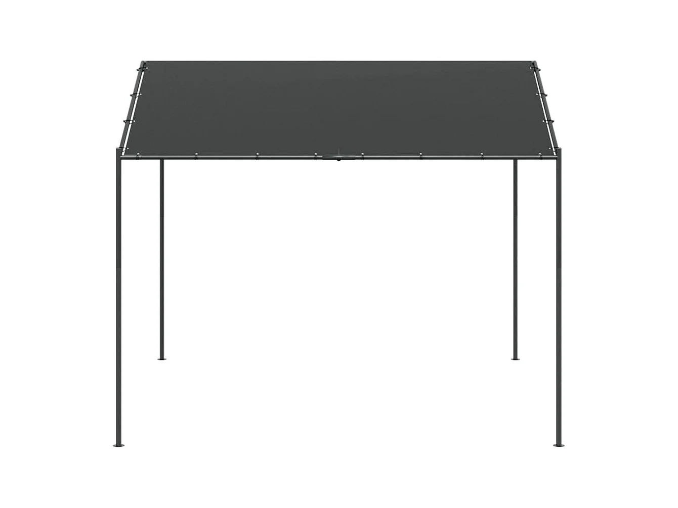 Toldo carpa antracita 3x3 m acero y tela