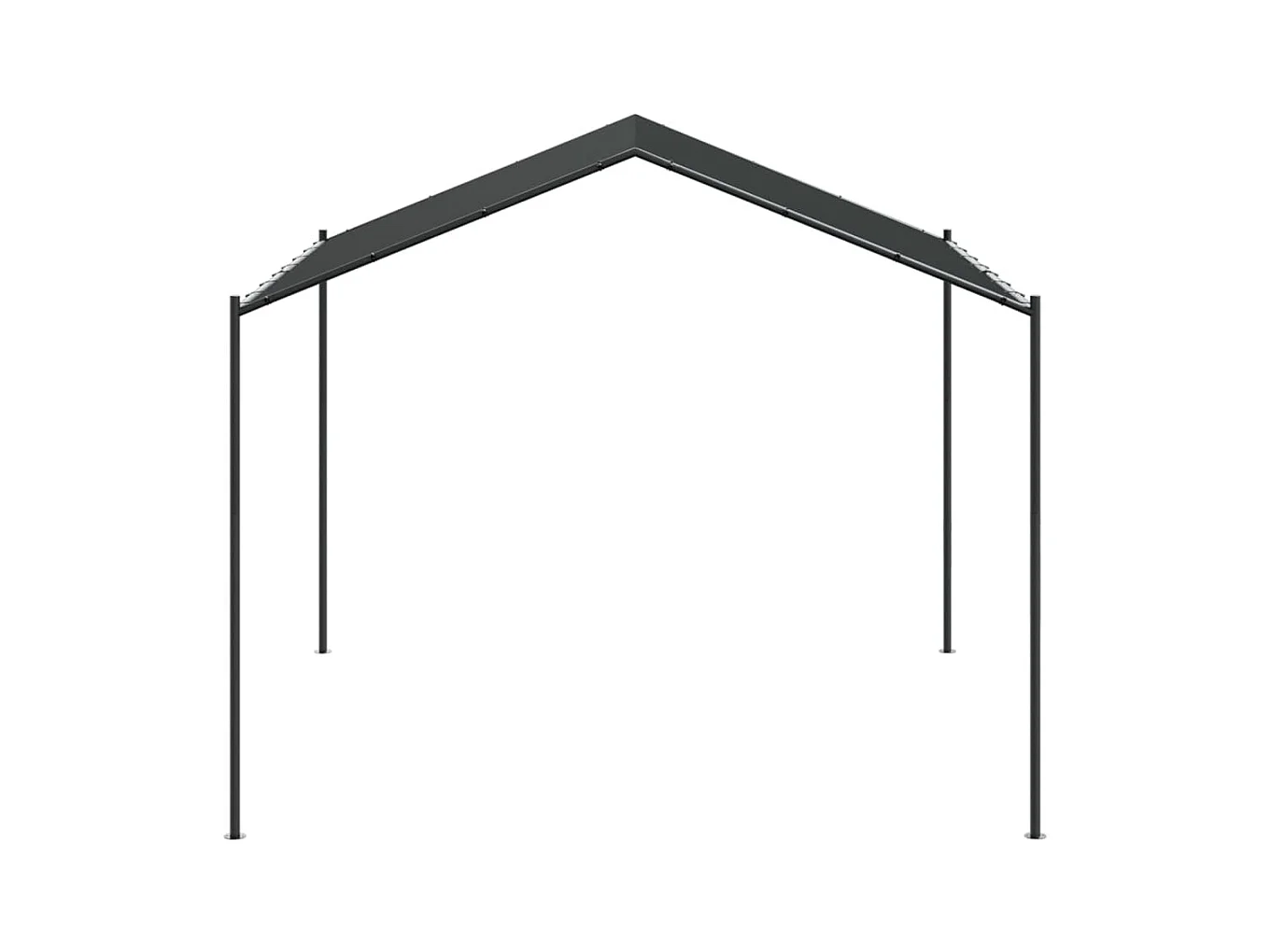 Toldo carpa antracita 3x3 m acero y tela