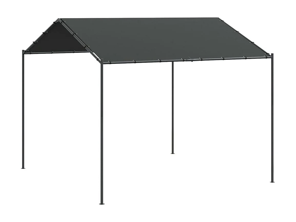 Toldo carpa antracita 3x3 m acero y tela