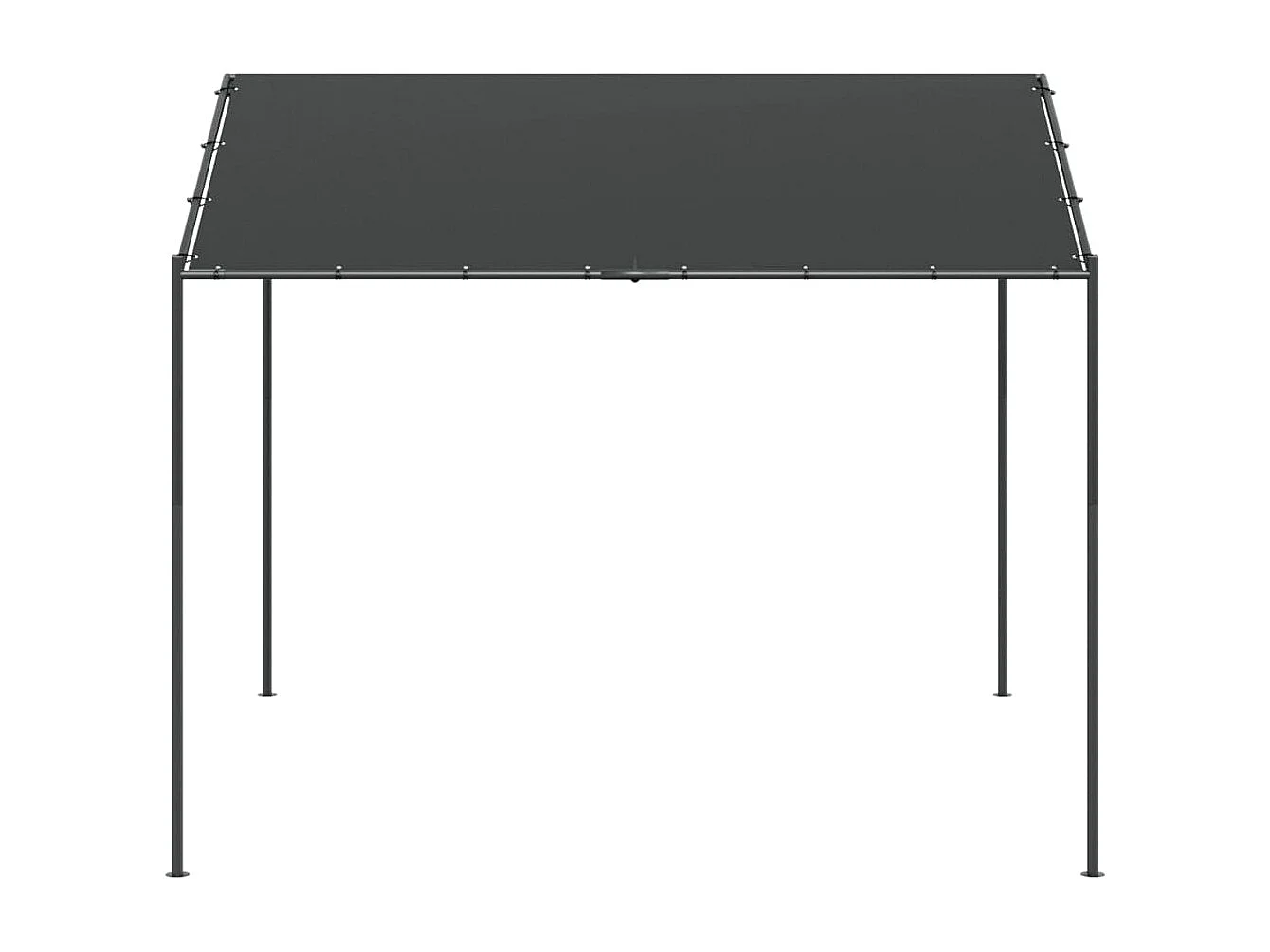 Toldo carpa antracita 3x3 m acero y tela