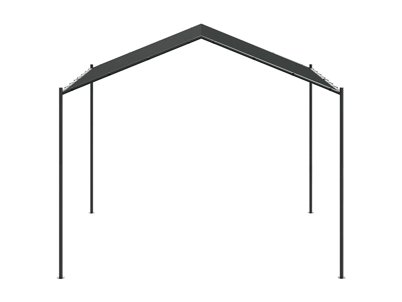 Toldo carpa antracita 3x3 m acero y tela