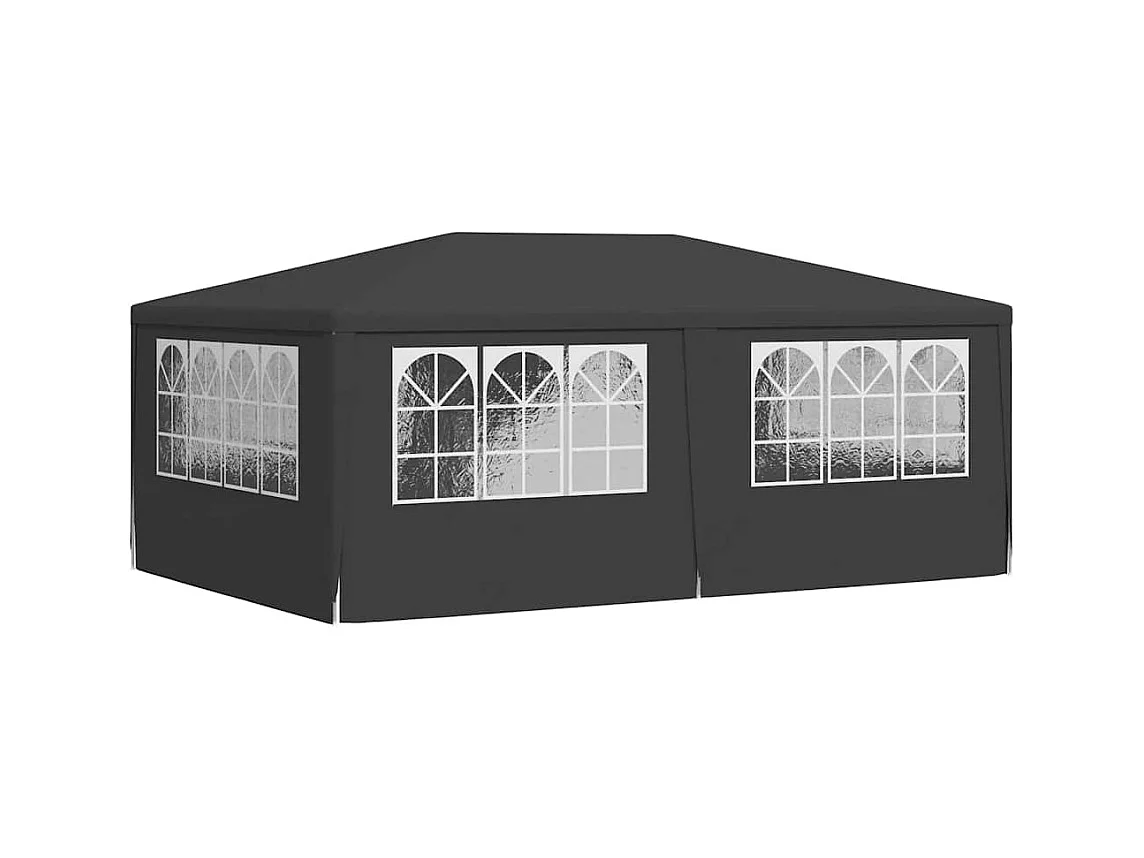 Carpa de recepción y paredes laterales 4x6 m Antracita 90 g/m²