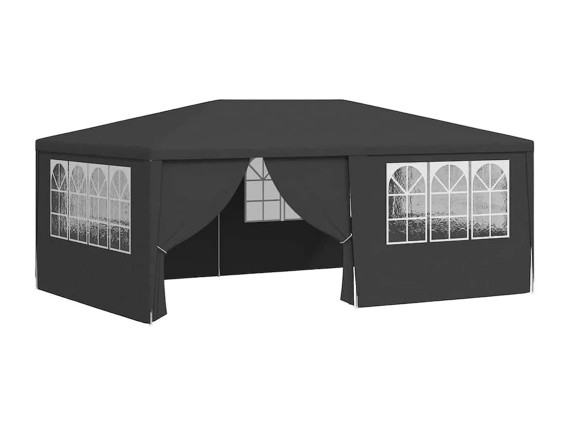 Carpa de recepción y paredes laterales 4x6 m Antracita 90 g/m²