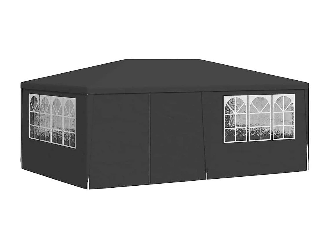 Carpa de recepción y paredes laterales 4x6 m Antracita 90 g/m²