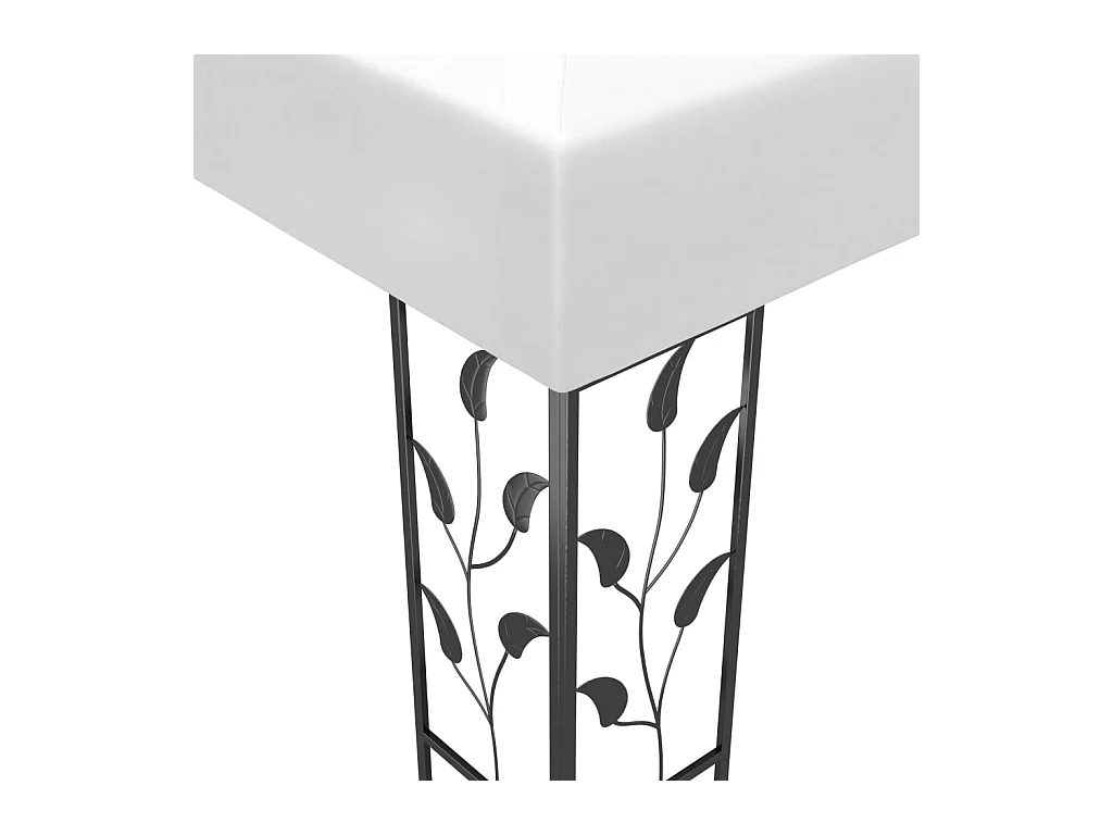 Cenador con guirnalda de luces LED 3x3 m Blanco