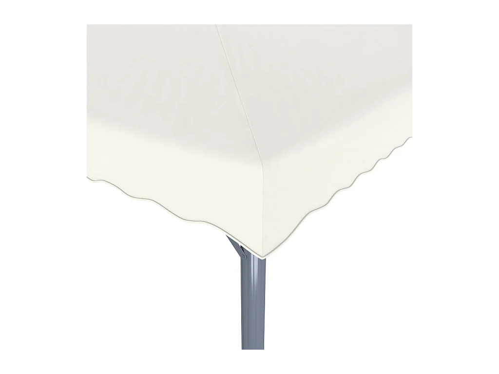 Gazebo con ghirlanda luminosa a LED 4x3 m Crema Alluminio