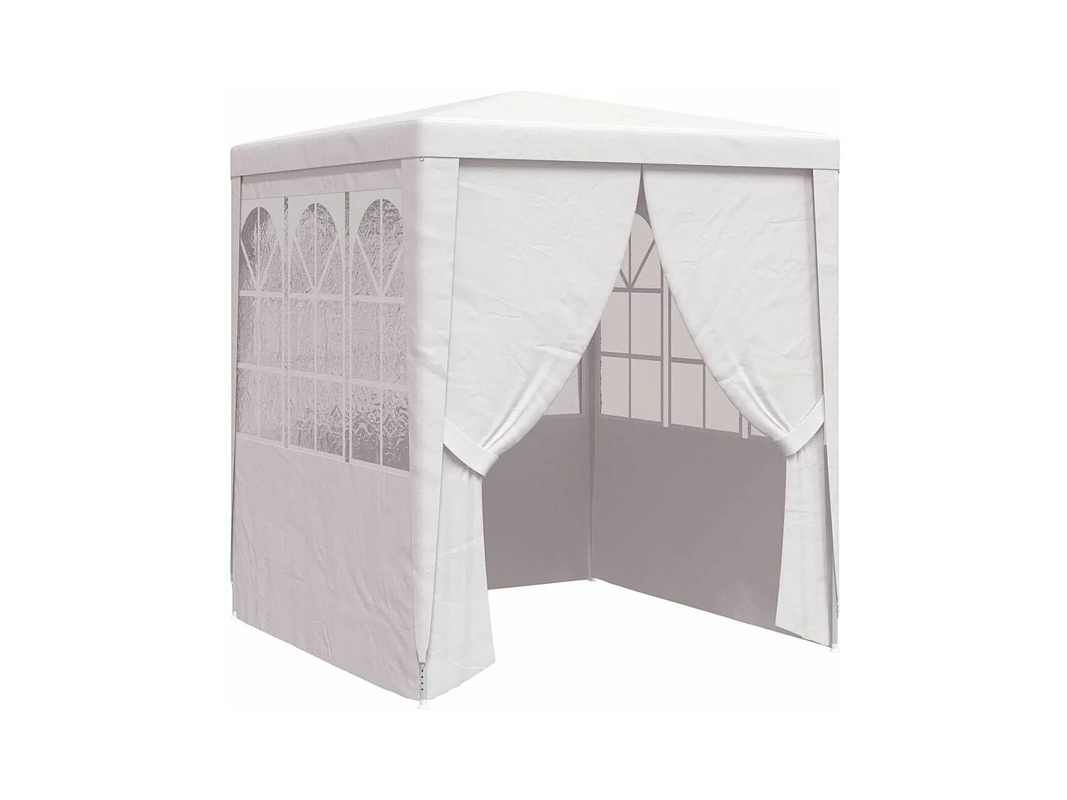 Carpa de recepción con paredes laterales 2,5x2,5m Blanco 90 g/m²