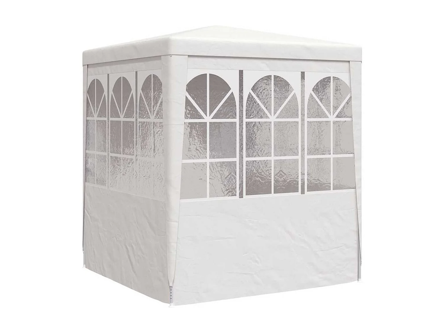 Carpa de recepción con paredes laterales 2,5x2,5m Blanco 90 g/m²