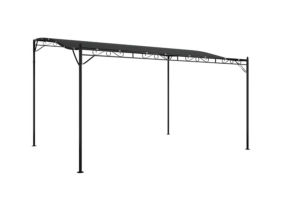 Toldo antracita 4x3 m 180 g/m² tejido y acero