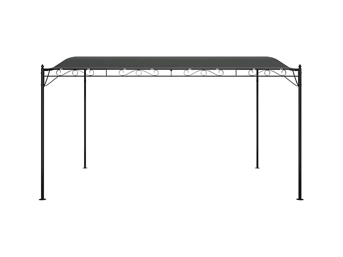 Toldo antracita 4x3 m 180 g/m² tejido y acero