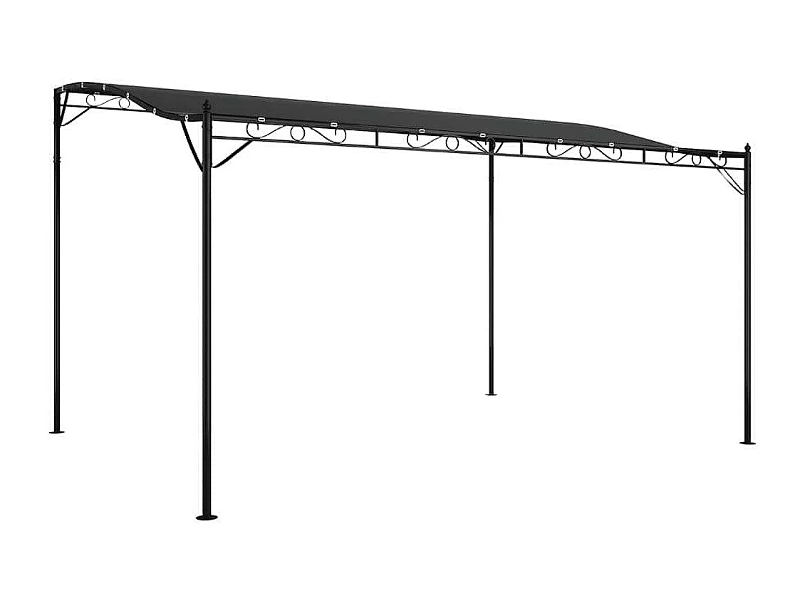 Toldo antracita 4x3 m 180 g/m² tejido y acero