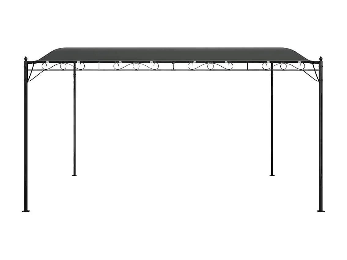 Toldo antracita 4x3 m 180 g/m² tejido y acero