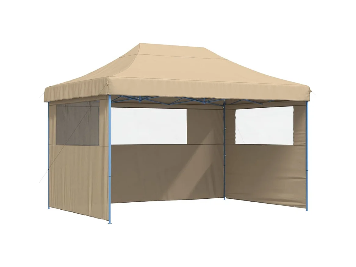 Carpa plegable para fiestas con 3 paredes laterales
