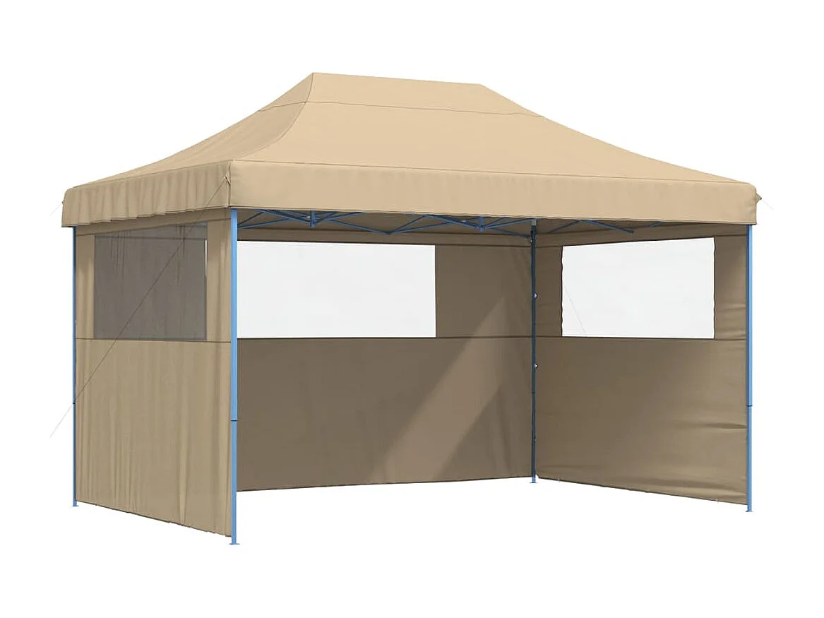 Carpa plegable para fiestas con 3 paredes laterales