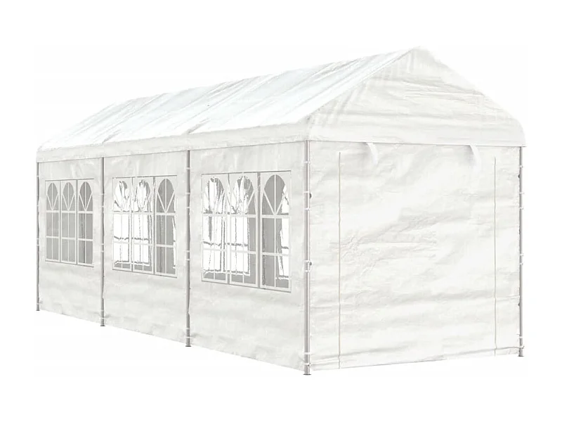 Gazebo met wit dak 6,69x2,28x2,69 m polyethyleen