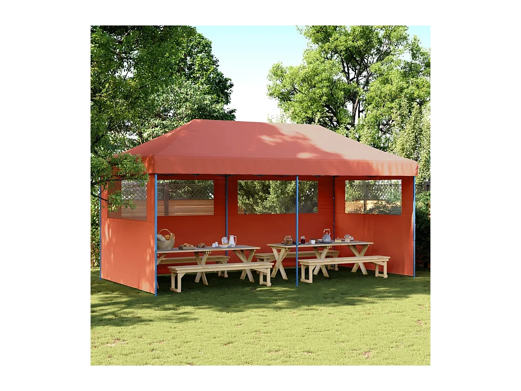 Tenda pieghevole pop-up per feste con 3 pareti laterali