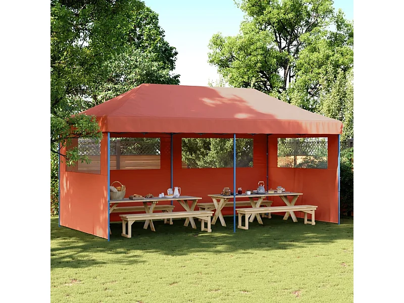 Tenda pieghevole pop-up per feste con 3 pareti laterali