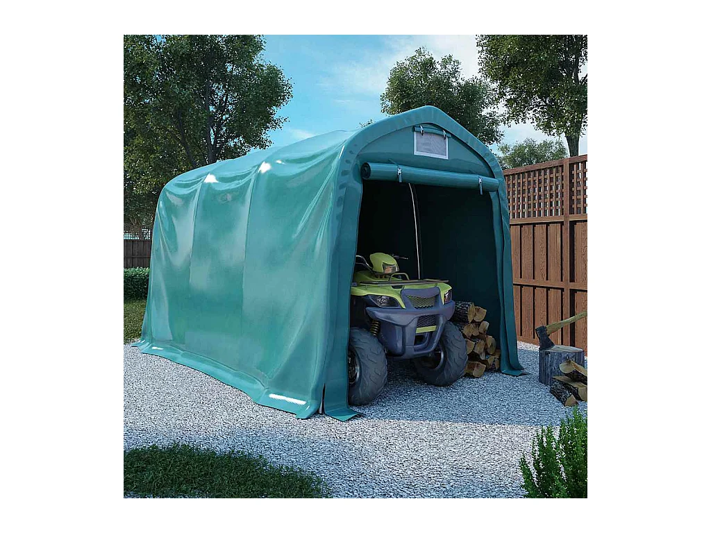 Carpa garaje PVC 2,4x3,6 m Verde