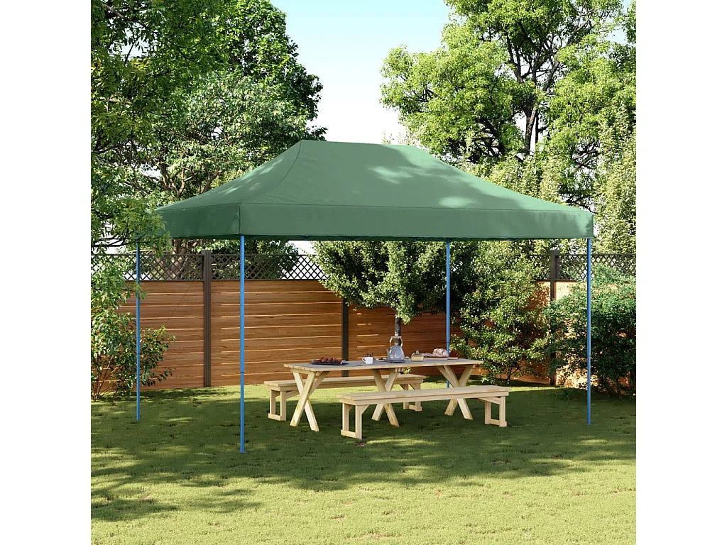 Carpa de recepción plegable verde 440x292x315 cm