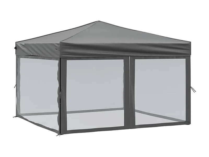 Carpa de recepción plegable con paredes Antracita 3x3 m