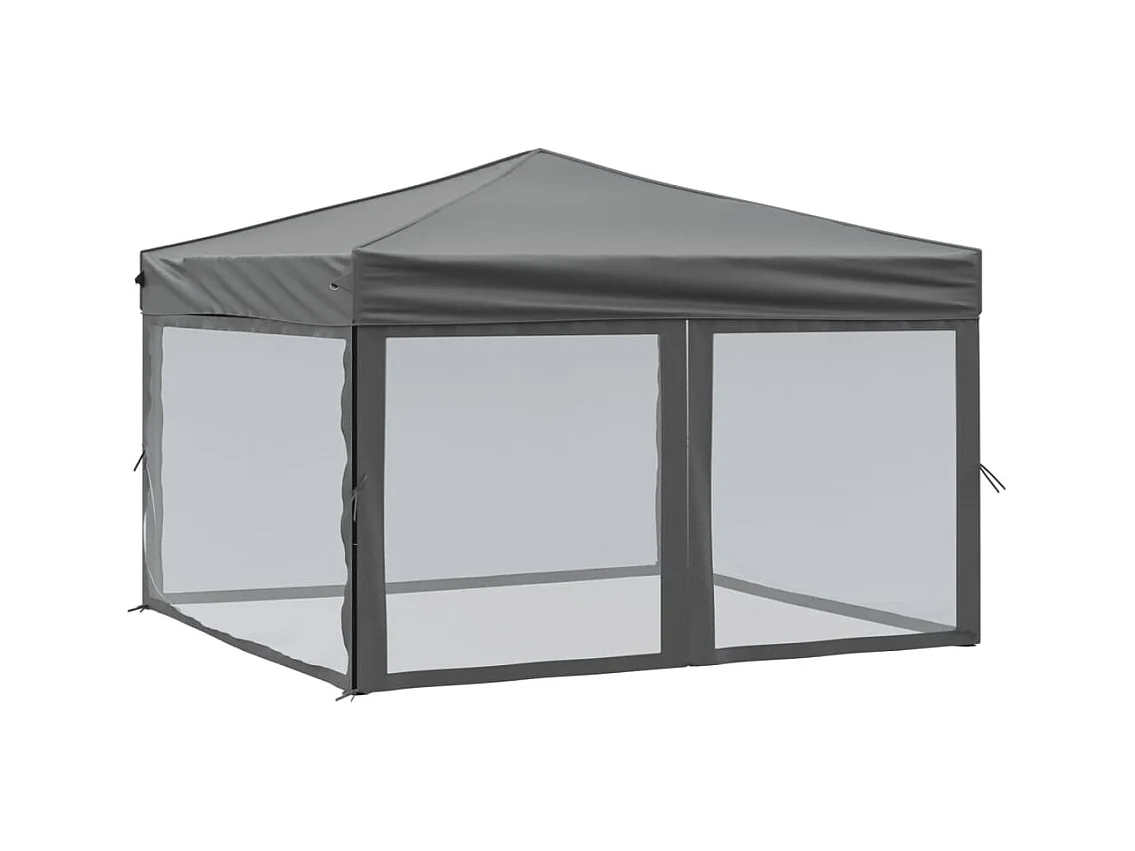 Carpa de recepción plegable con paredes Antracita 3x3 m