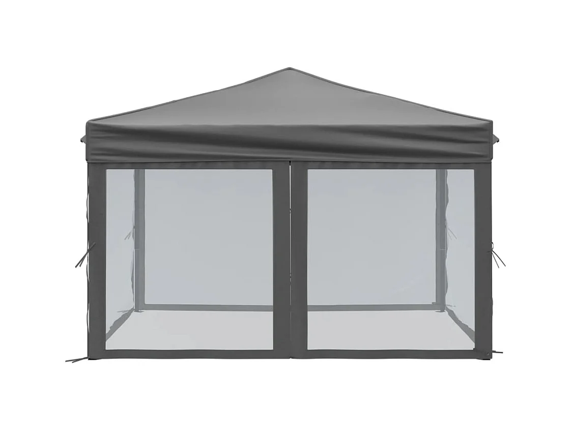 Carpa de recepción plegable con paredes Antracita 3x3 m