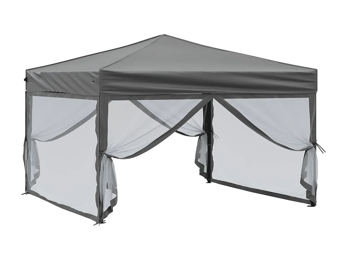 Carpa de recepción plegable con paredes Antracita 3x3 m