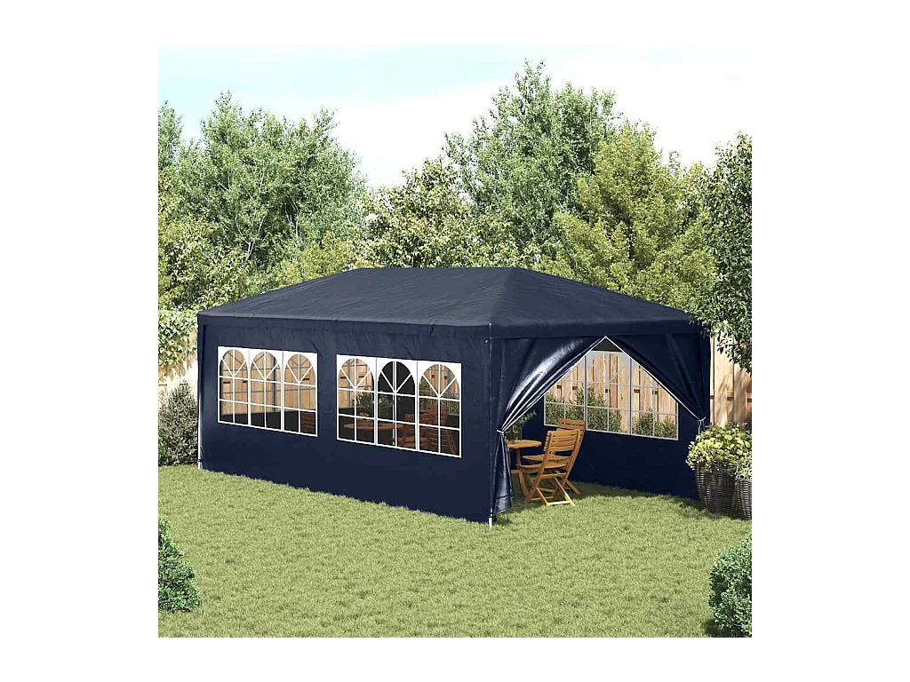 Carpa de recepción azul de 3 x 6 m