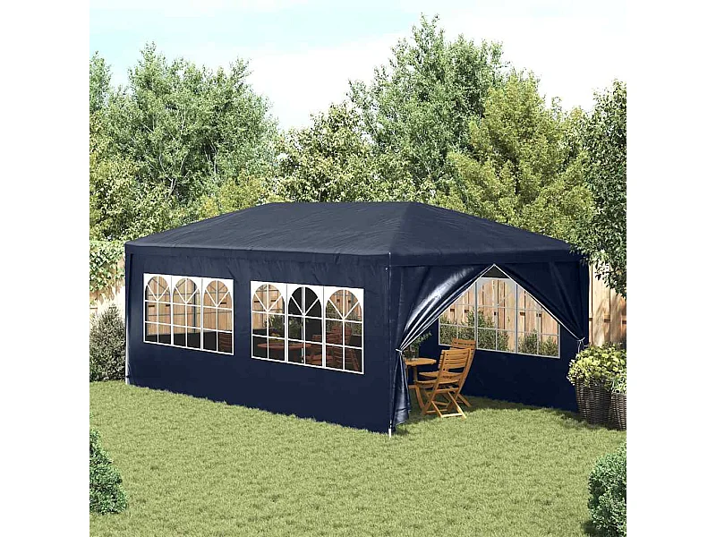 Tente de réception 3 x 6 m Bleu