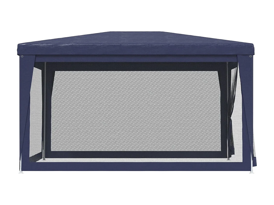 Carpa para fiestas con 4 paredes laterales de malla Azul 3x4 m HDPE