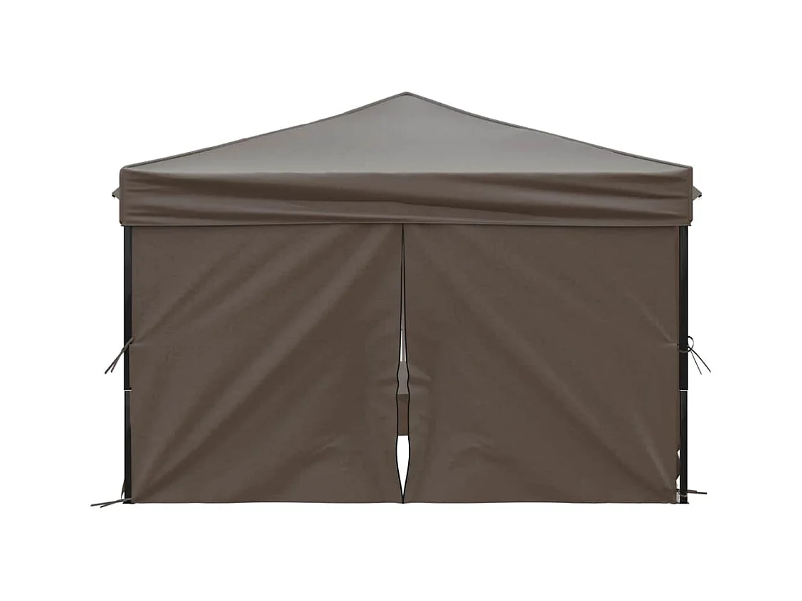 Opvouwbare ontvangsttent met wanden Taupe 3x3 m