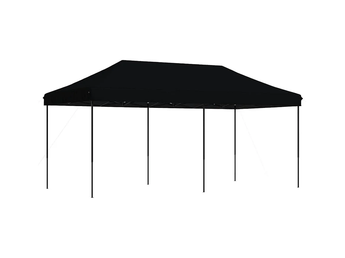 Zwarte pop-up opvouwbare ontvangsttent 580x292x315 cm