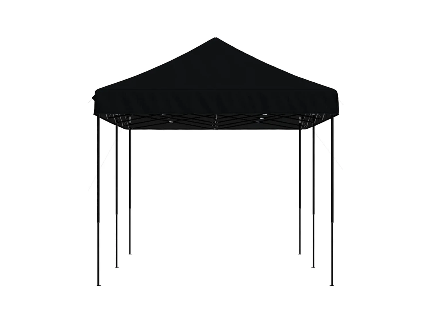 Zwarte pop-up opvouwbare ontvangsttent 580x292x315 cm