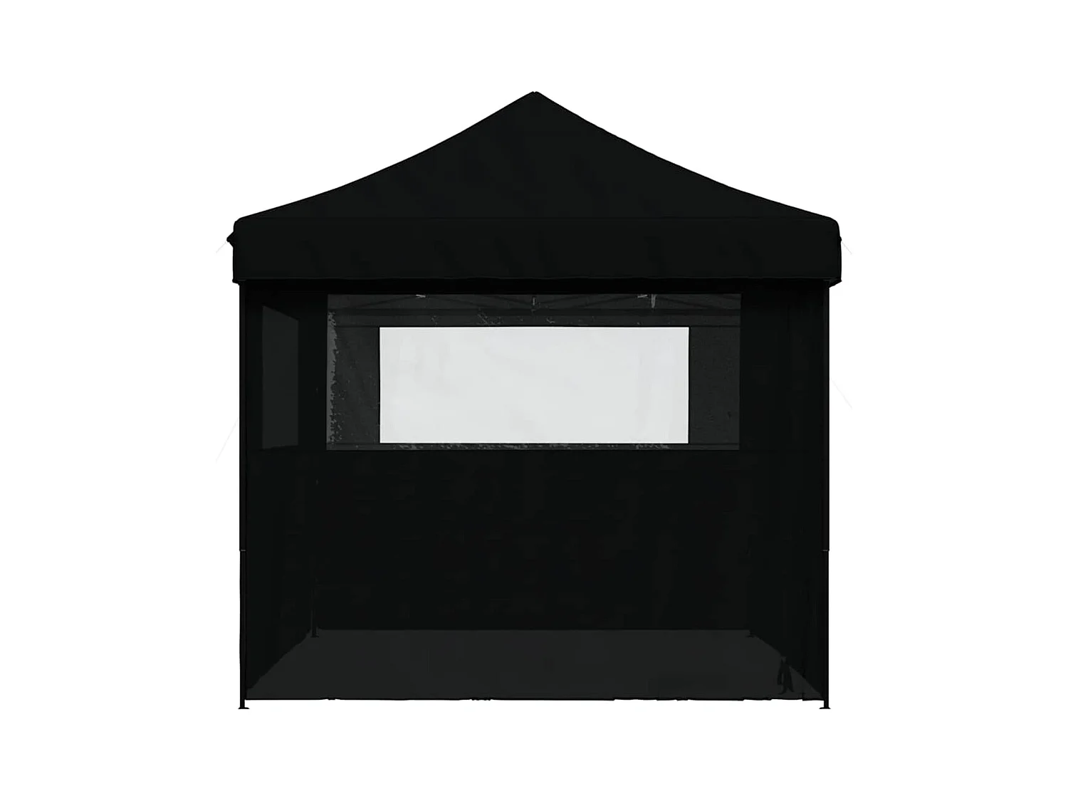 Carpa plegable para fiestas de 4 lados, color negro