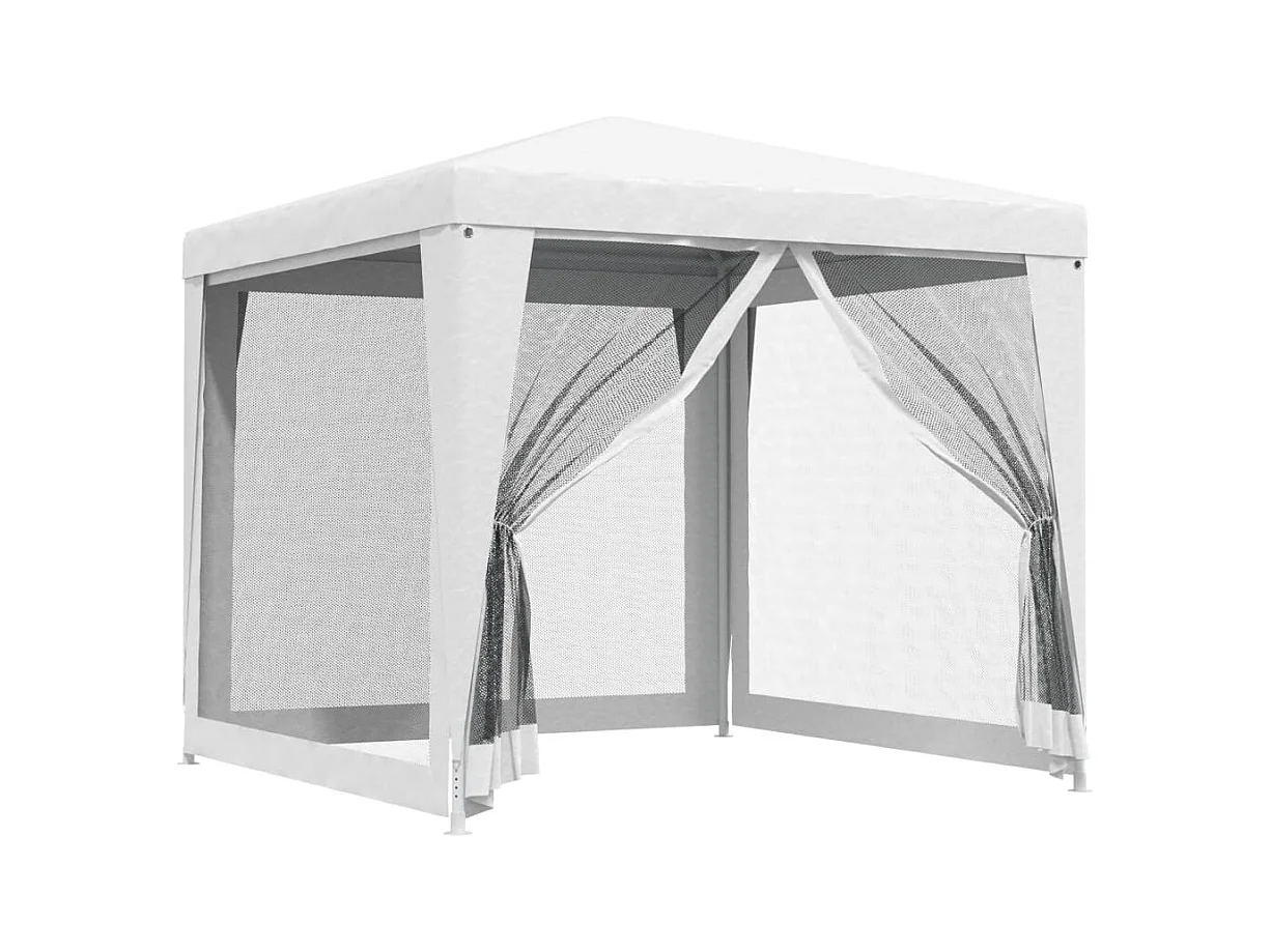 Tenda per feste in rete bianca a 4 lati 2,5x2,5 m