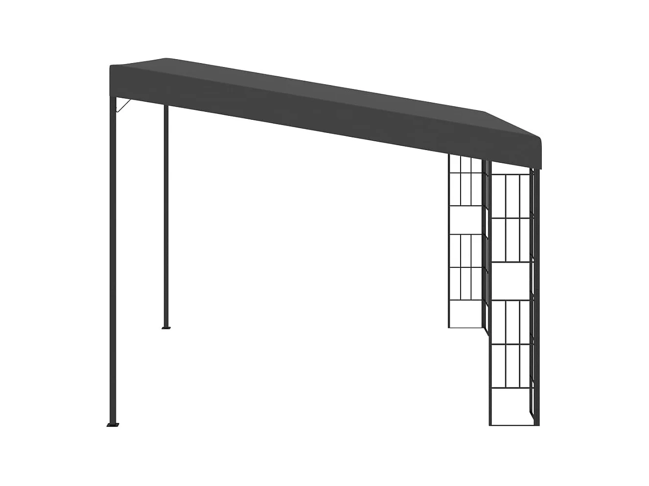 Cenador de pared 3x3 m Tejido Antracita