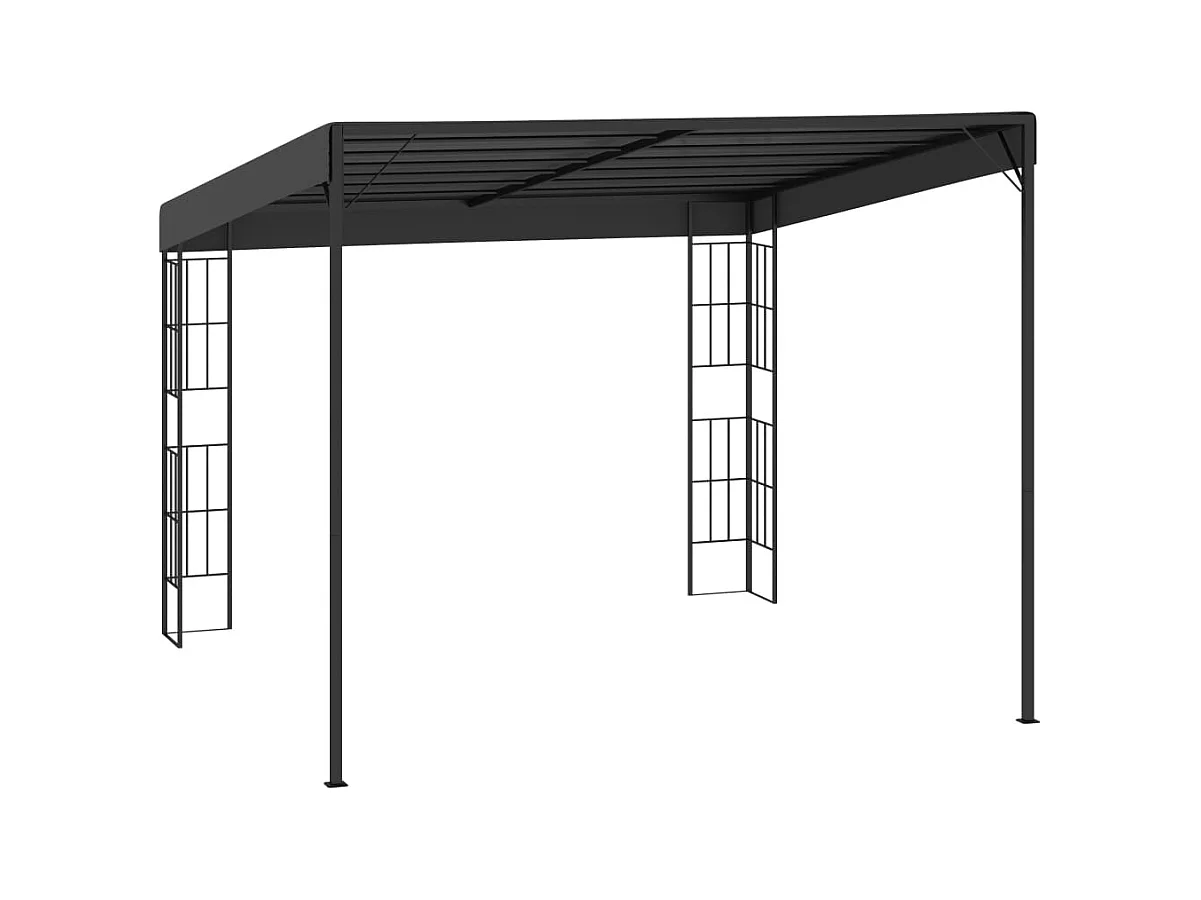 Cenador de pared 3x3 m Tejido Antracita