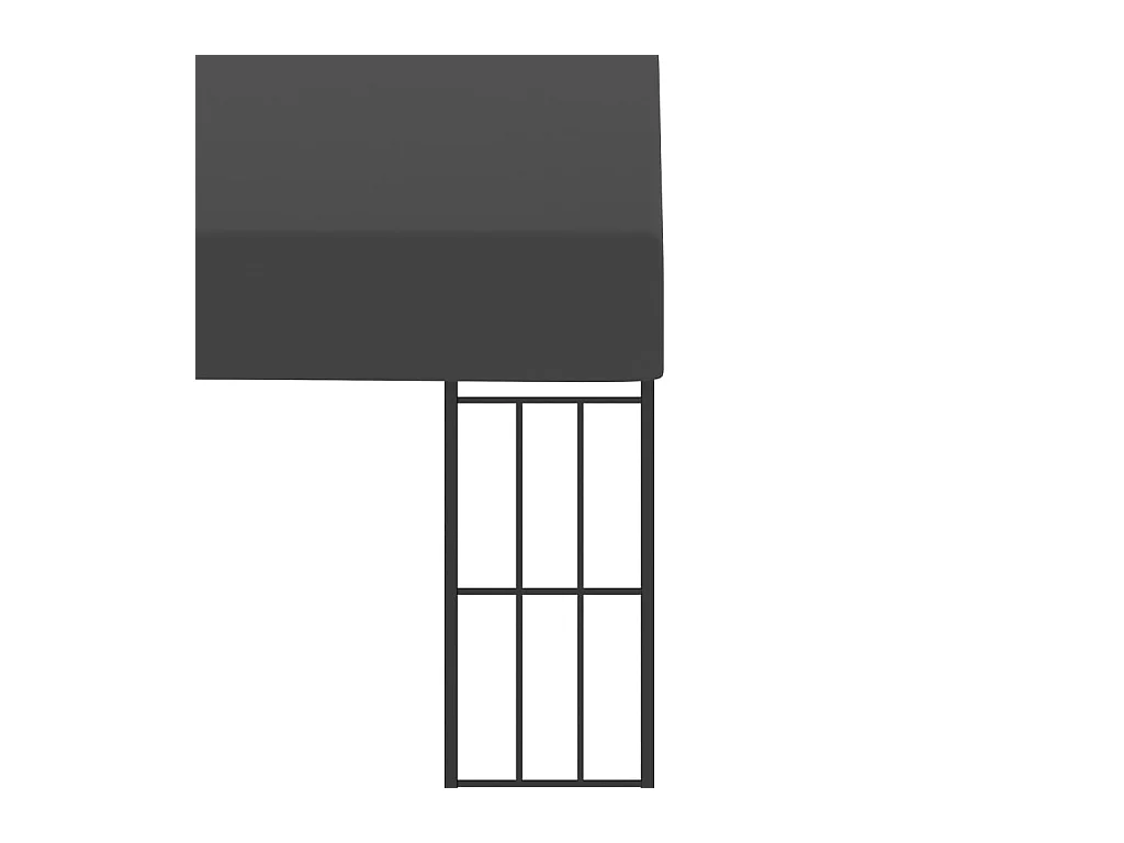 Cenador de pared 3x3 m Tejido Antracita