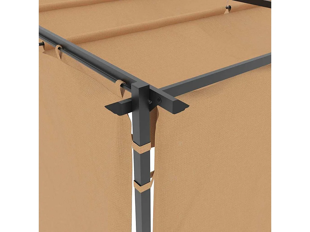 Tonnelle avec rideaux 3x3 m Taupe Acier
