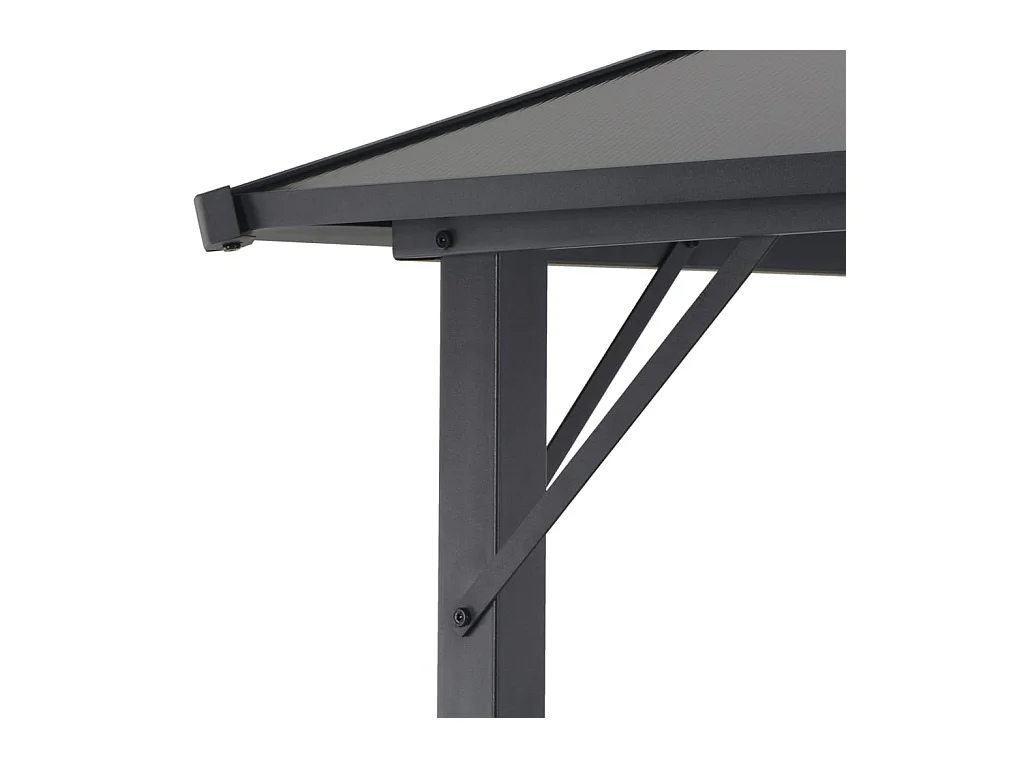 Gazebo con tetto in alluminio 3x3 m antracite