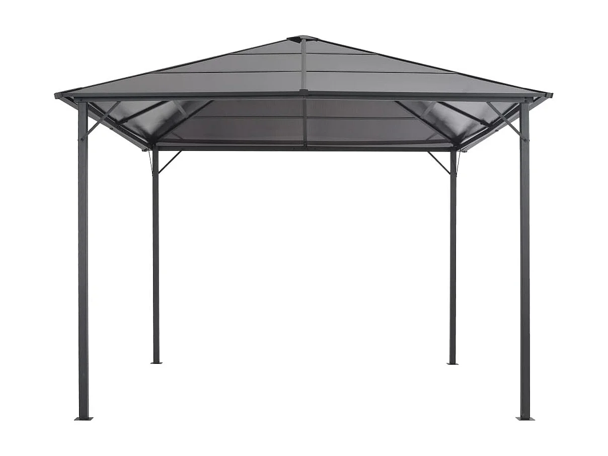 Gazebo con tetto in alluminio 3x3 m antracite