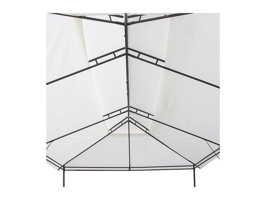 Gazebo met gordijnen 600x298x270 cm Wit 180 g/m²