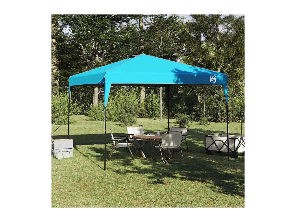 Tente à auvent pop-up Bleu 300 x 300 cm tissu