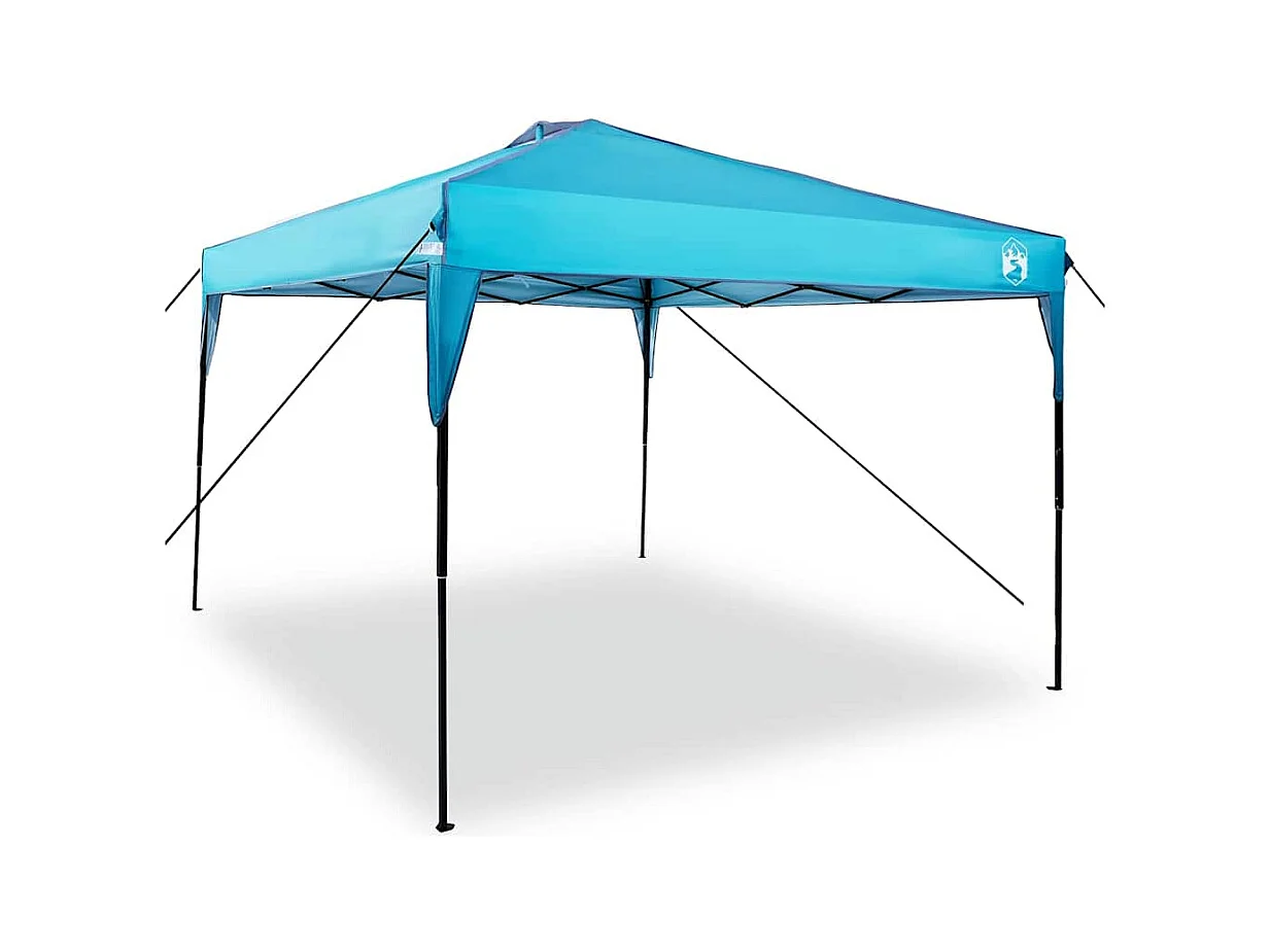 Tente à auvent pop-up Bleu 300 x 300 cm tissu