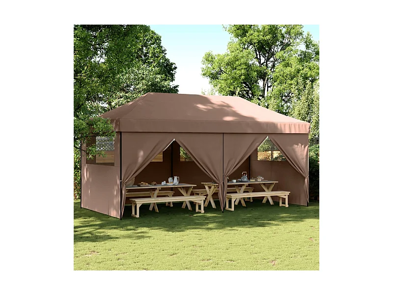 Carpa de recepción plegable emergente con 4 paredes laterales